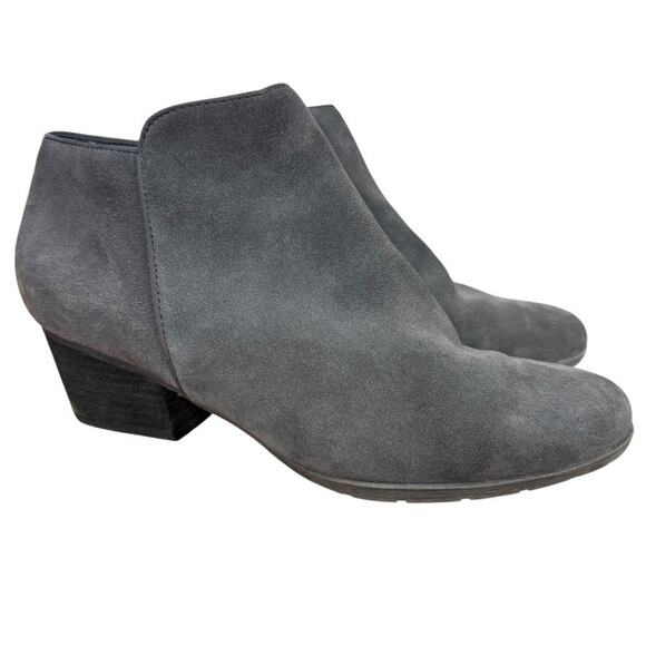 Blondo Villa Gray Suede Leather Ankle Boots Booties Shoes Waterproof sz 12 W - Picture 1 of 16